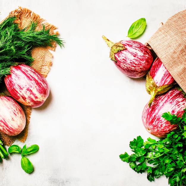 Close up of fresh ingredients on a table